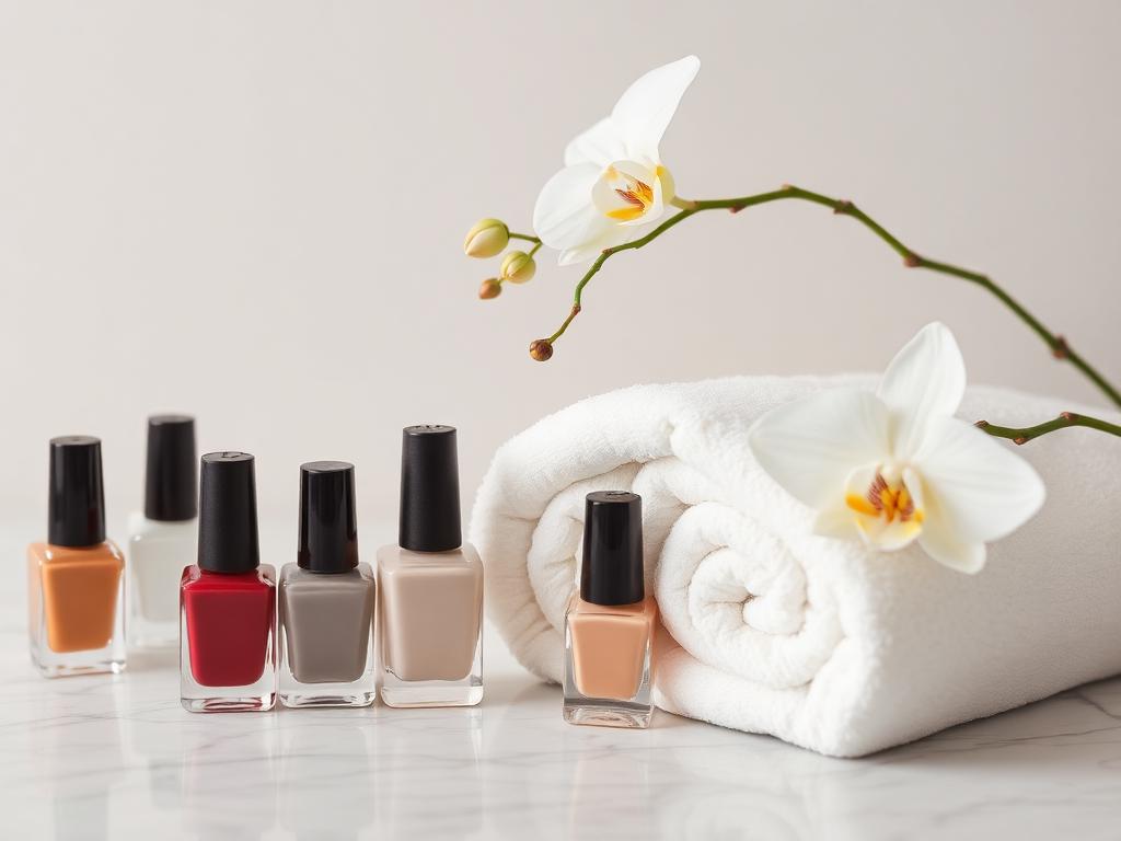 Professional manicure in progress